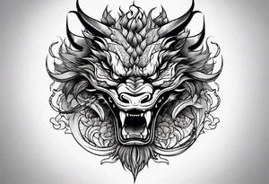 Chinese dragon on arm tattoo idea