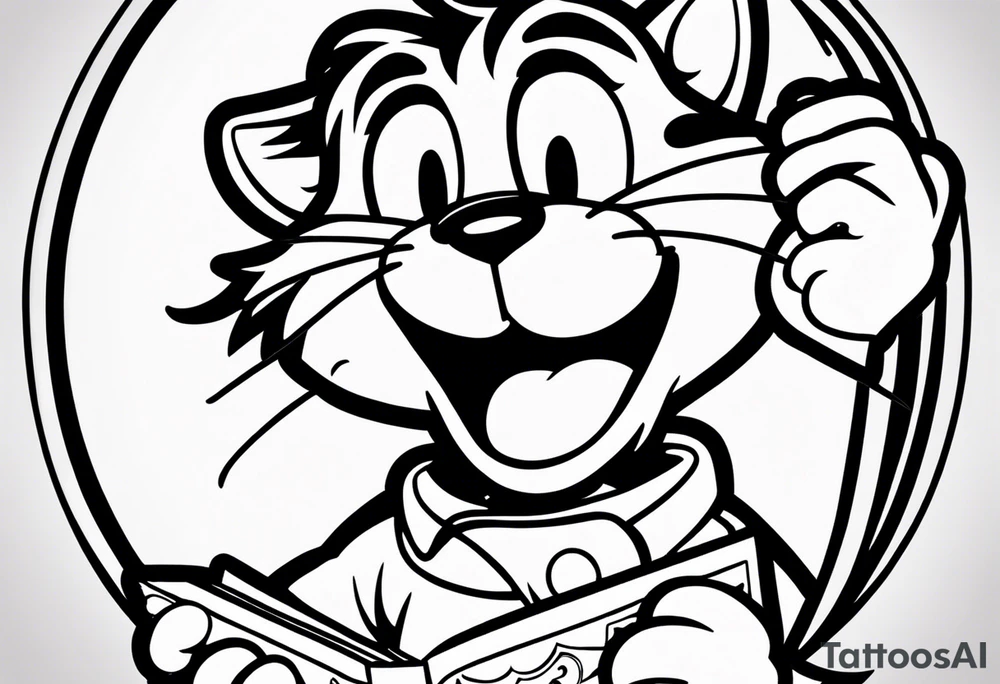 Garfield eating lasagna tattoo idea