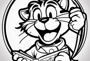 Garfield eating lasagna tattoo idea