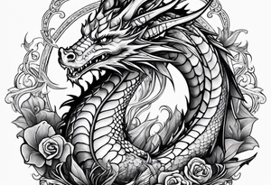 cute dragon tattoo idea