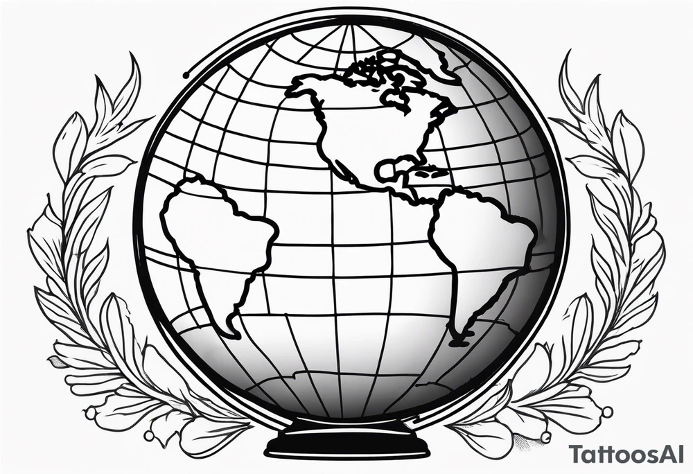 Vintage Globe tattoo idea