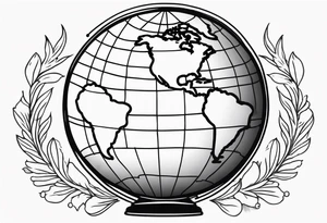 Vintage Globe tattoo idea