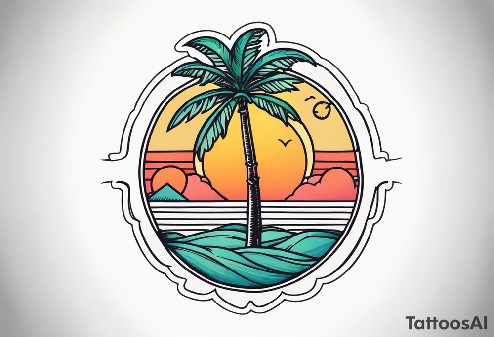 palm tree tattoo idea