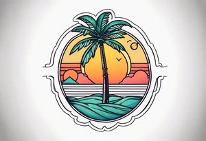 palm tree tattoo idea