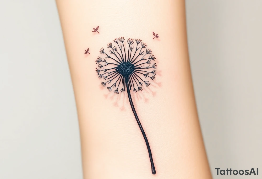 Dandelion real 
with shadows tattoo idea