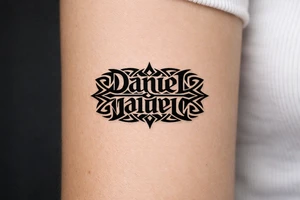 daniel valerie ambigram tattoo idea