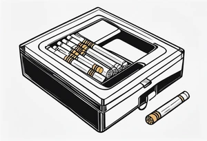 cigarettes box tattoo idea