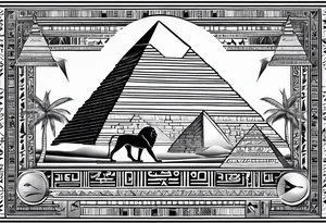 Ancient advanced Egyptian civilization including hieroglyphics spelling Barry tattoo idea