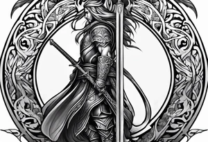 Sword elaborate tattoo idea