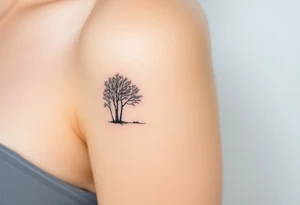 Trees hug the road, blocking out much of the light. tattoo idea