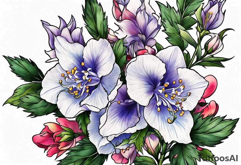 larkspur tattoo idea