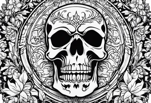 simple skeleton tattoo idea