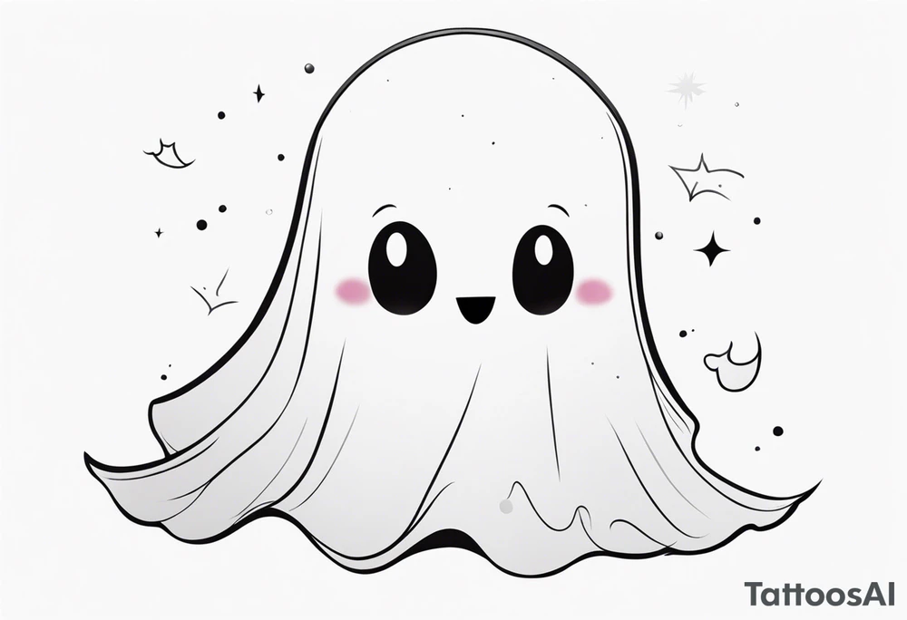 Cute ghost tattoo design tattoo idea