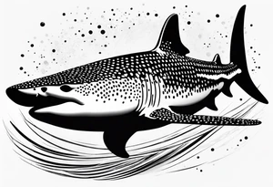 whaleshark, simple tattoo idea