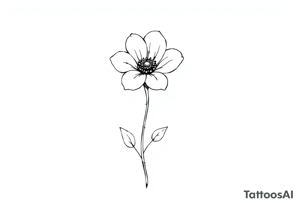 Flower with stem that reads fuck off tattoo idea