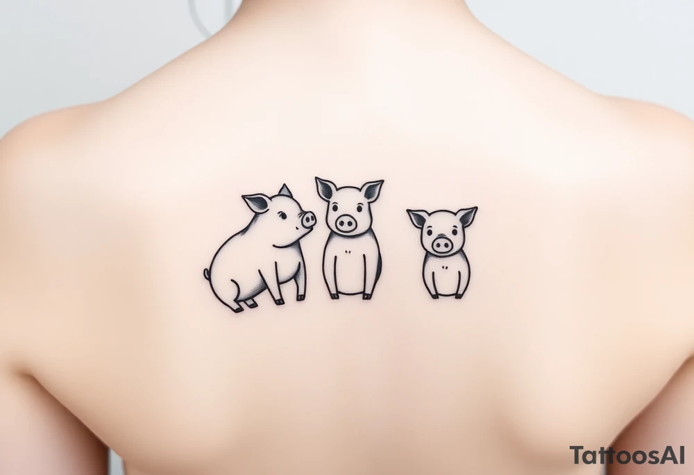 Three little pigs nursery rhyme tattoo idea