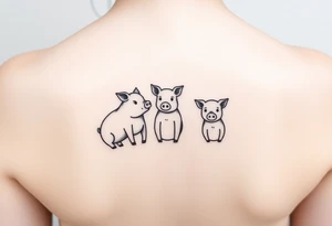 Three little pigs nursery rhyme tattoo idea