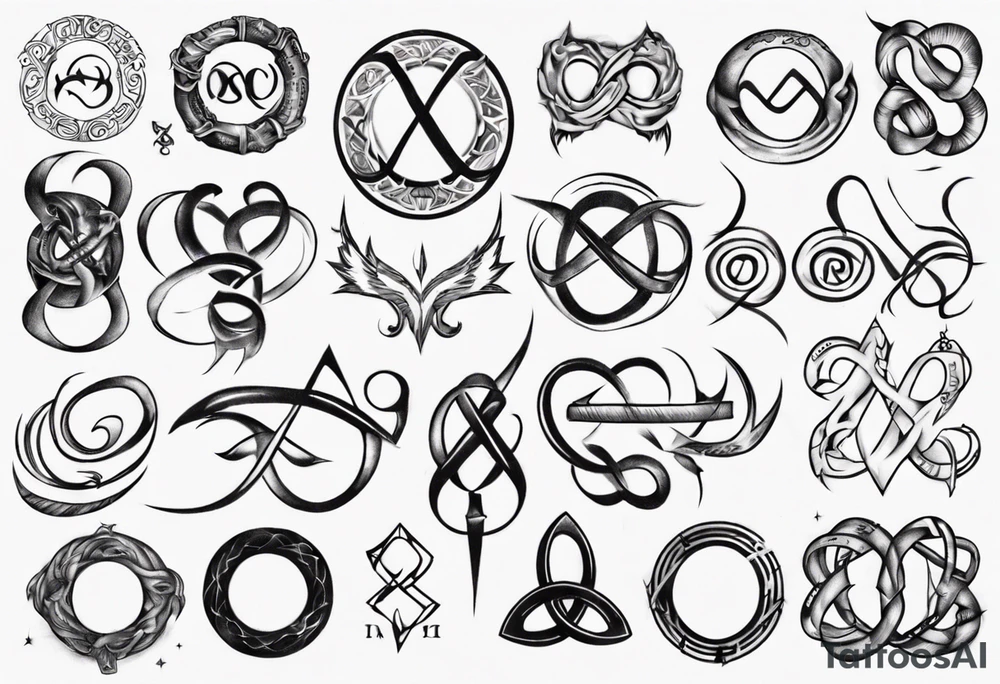 infinite symbol sexy drawing unisex tattoo idea