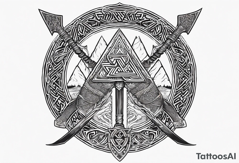 Valhalla round shield axe
Valknut sword dragon tattoo idea Valhalla round shield axe
Valknut sword dragon tattoo idea