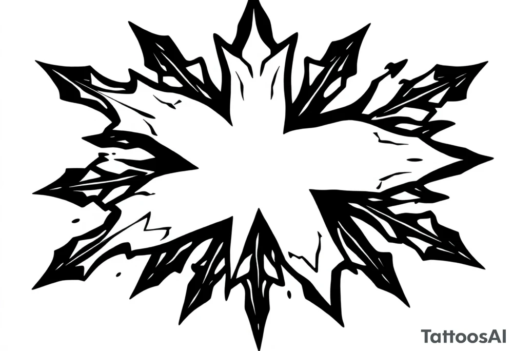 Abstract asterisk tattoo idea