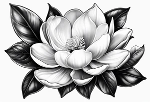 Southern magnolia tree tattoo idea