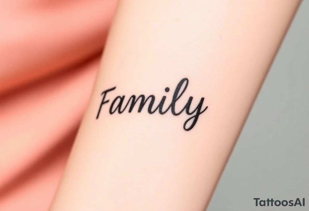 Family  word tattoo idea