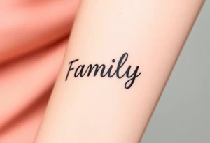Family  word tattoo idea