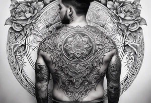 Yggdrisil back piece tattoo idea