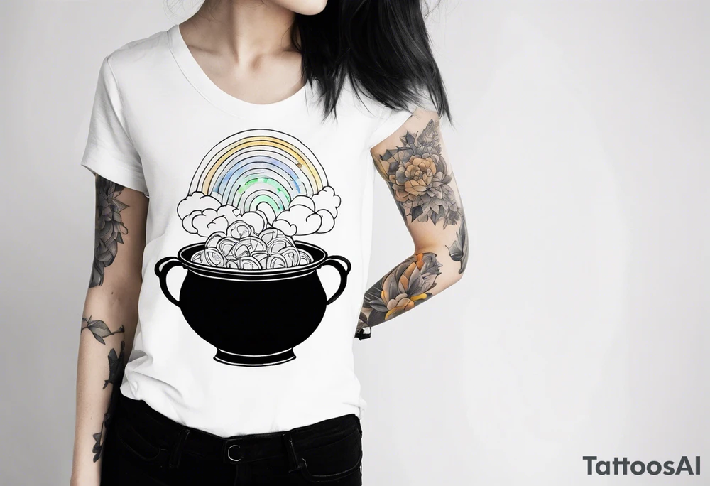 pot of gold tattoo idea