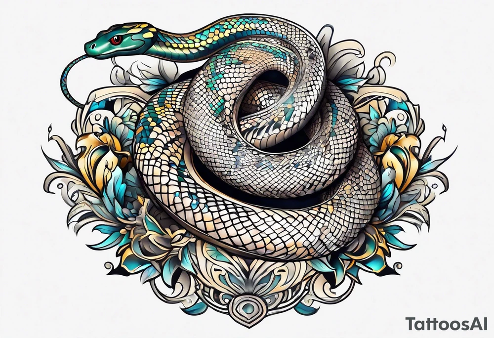 Binding snake tattoo idea