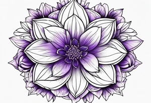 violet flower tattoo idea