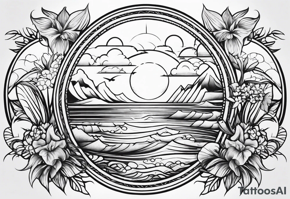 Hawaiian ocean tattoo idea