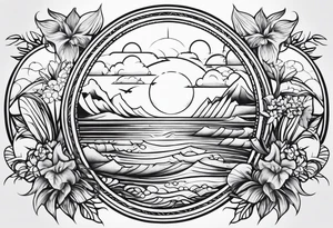 Hawaiian ocean tattoo idea