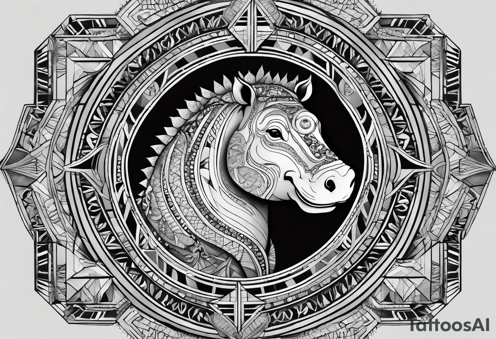 Very asymmetrical, +geometric pattern, with realistic full moon, with hippo,+tribal, +geometric, +inkart , +blackwork, +grey scale, + sketch
with wintersweet flower bud, +inkart touch, +for men, detailed , combined favourite , tattoo idea