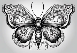 Spider shaped into a butterfly tattoo idea