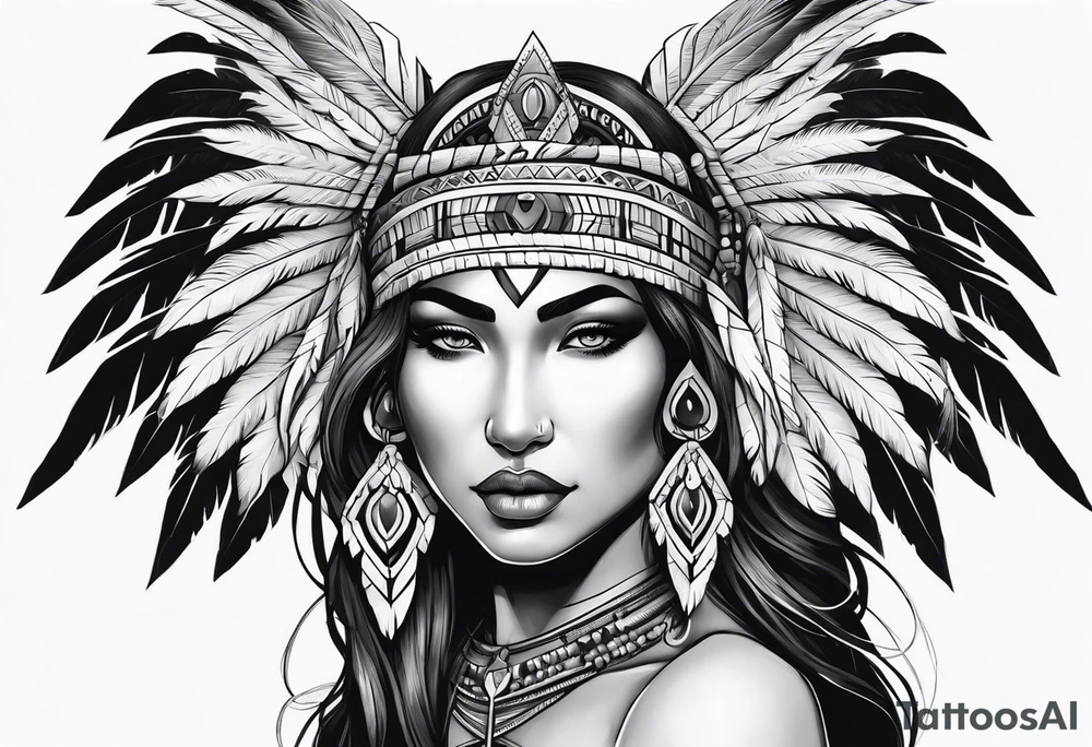 beautiful, kali, valkrye, goddess, native american, chest, left looking, wing tattoo idea beautiful, kali, valkrye, goddess, native american, chest, left looking, wing tattoo idea