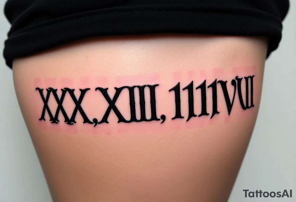 XXX.XII.MMVI gothic style for men tattoo idea