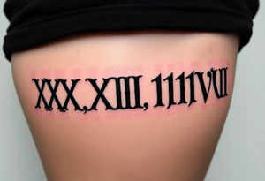 XXX.XII.MMVI gothic style for men tattoo idea