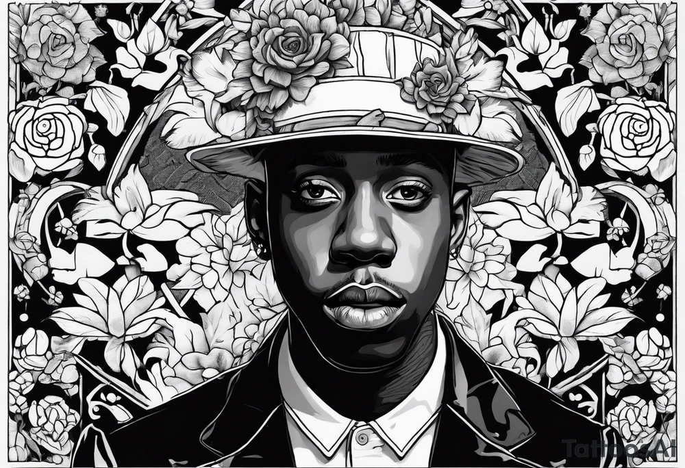 flower boy album cover by tyler the creator tattoo idea