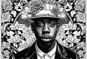 flower boy album cover by tyler the creator tattoo idea