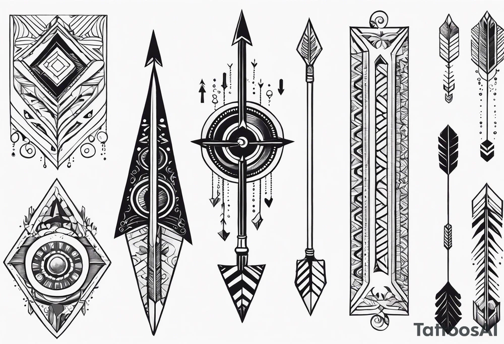 Vintage Arrow: Ornate designs with retro elements tattoo idea