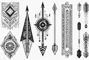 Vintage Arrow: Ornate designs with retro elements tattoo idea