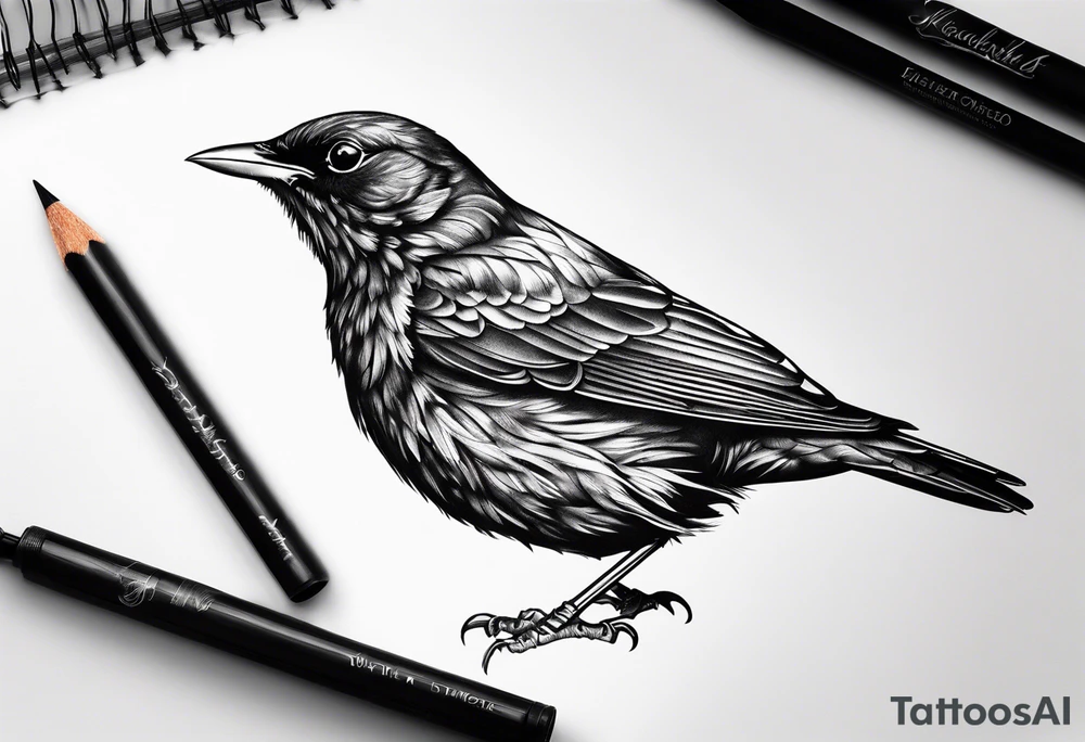 Blackbird tattoo idea