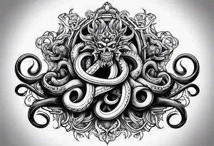 gothic tentacles tattoo idea