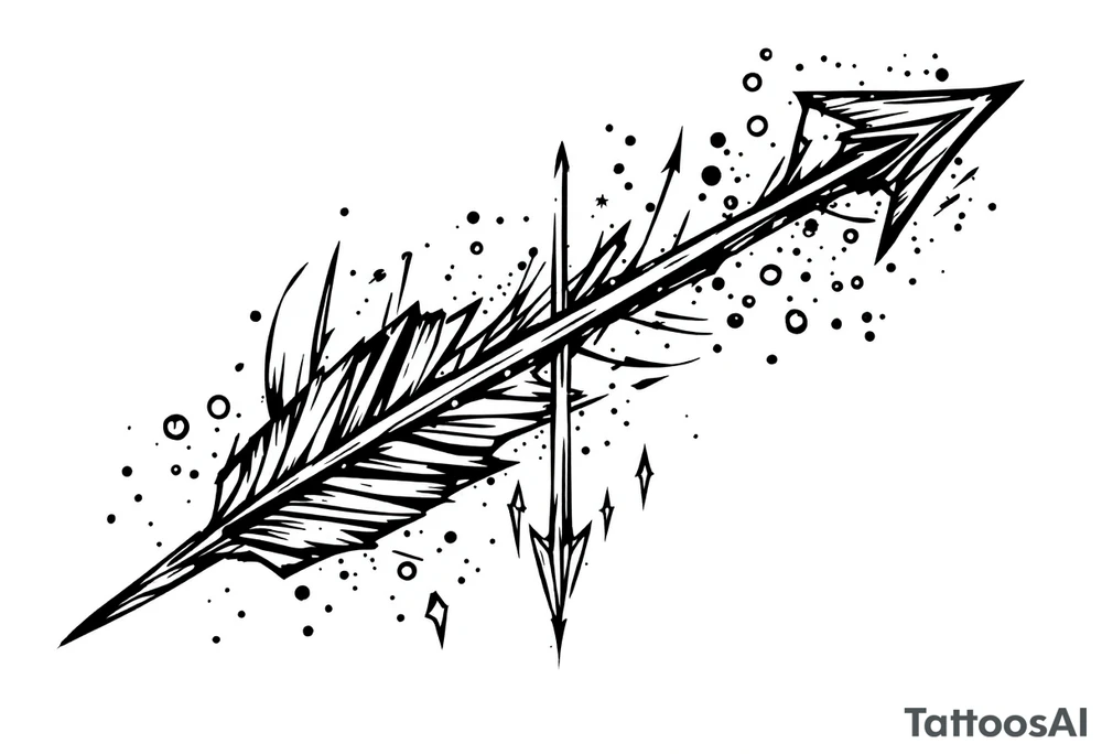 one  arrow  that look down tattoo idea