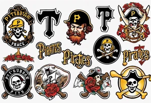 A Pittsburgh Pirates P logo that looks like a branded shape on an arm tattoo idea
