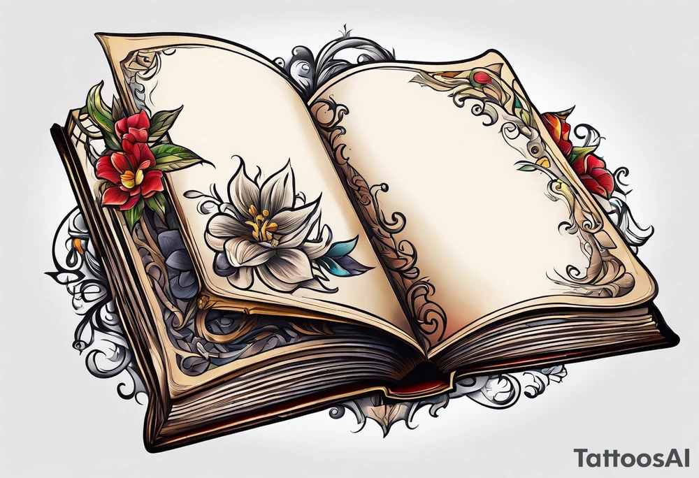open book tattoo idea