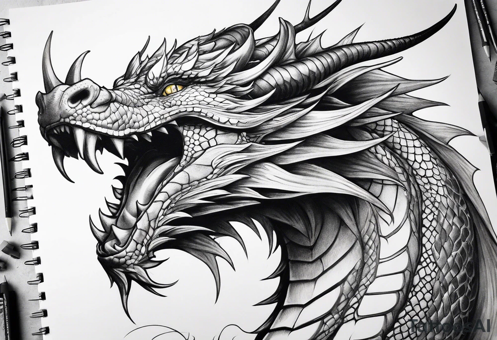 Dragon sleeve tattoo idea