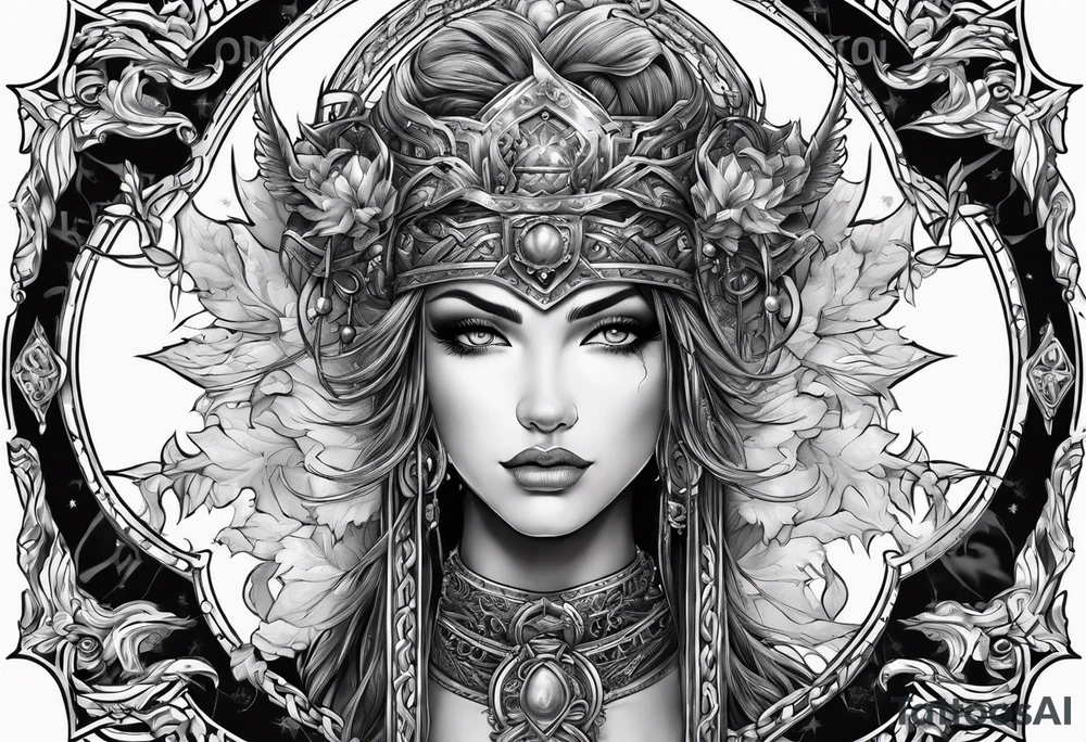 fallin angle with chains clouds lightening tattoo idea
