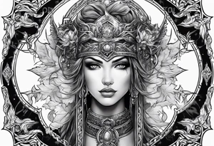 fallin angle with chains clouds lightening tattoo idea